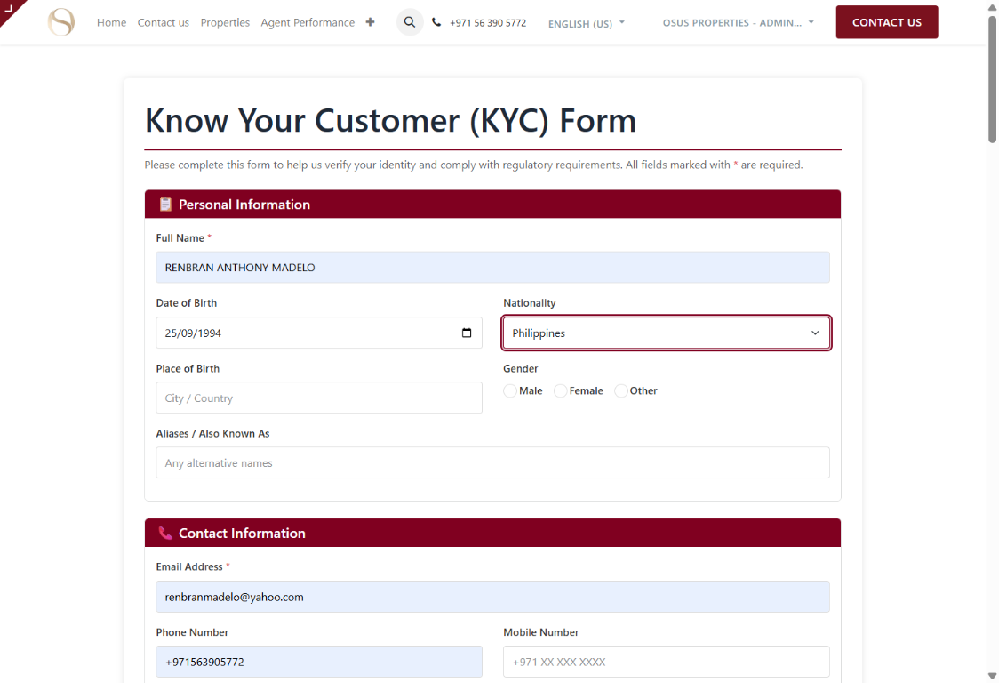 KYC screenshot